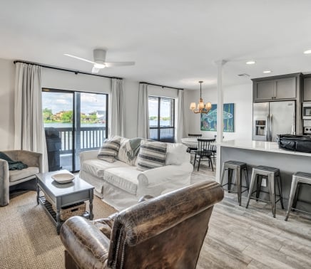 601 the cape living room and kitchen