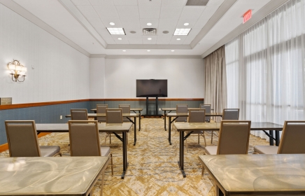 Meeting room with large tv monitor
