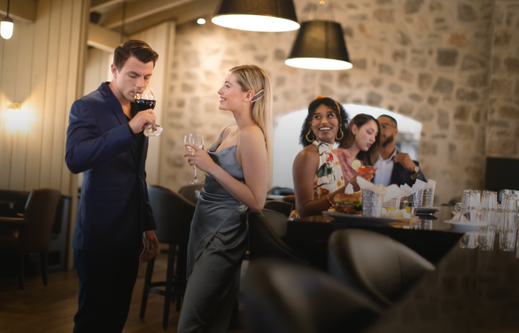A group of people enjoying an event at Horseshoe Bay Resort