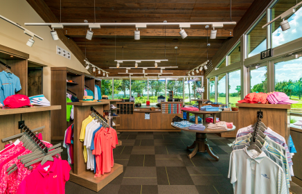 Merchandise store front on the Ram rock golf course at horseshoe bay resort