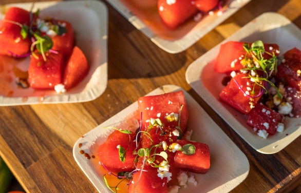 close up of food in individual servings