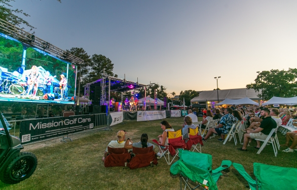 groups of people watching the beer by the bay performance in 2022