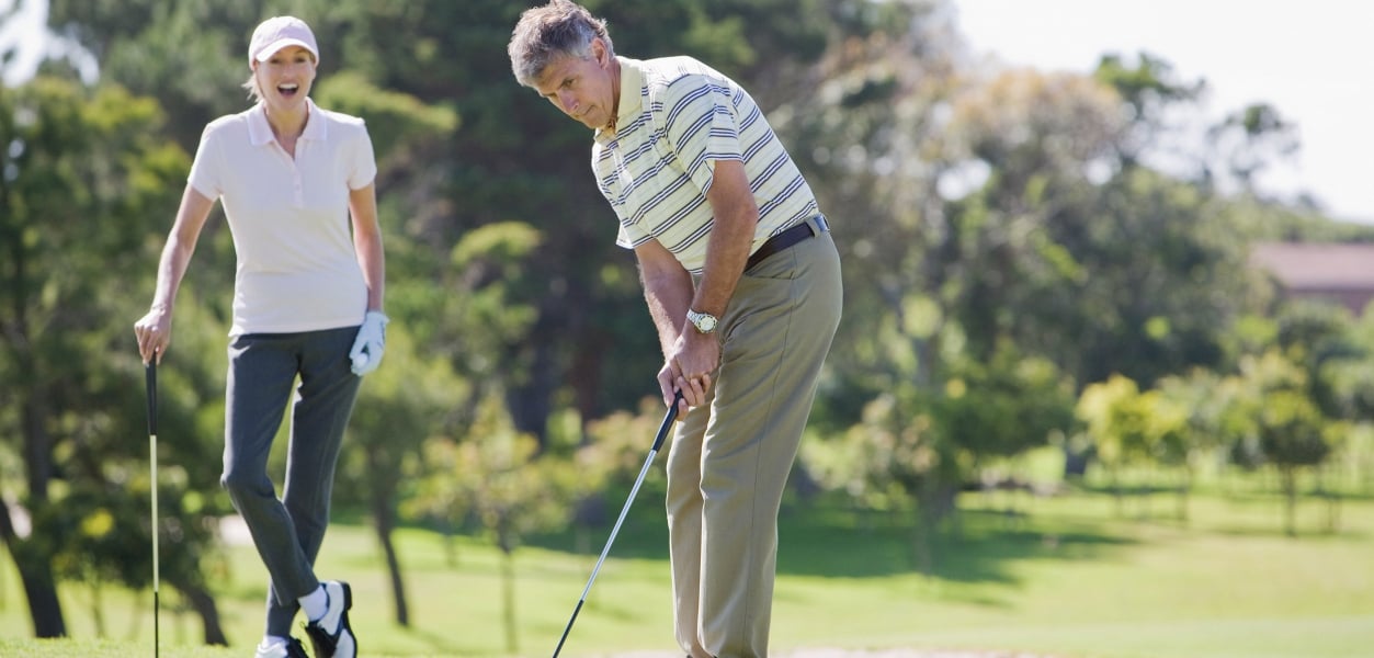 Golfer putting at Horseshoe Bay Resort