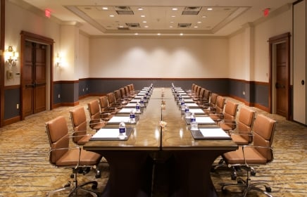 Meeting space for large groups in the Texas hill country.