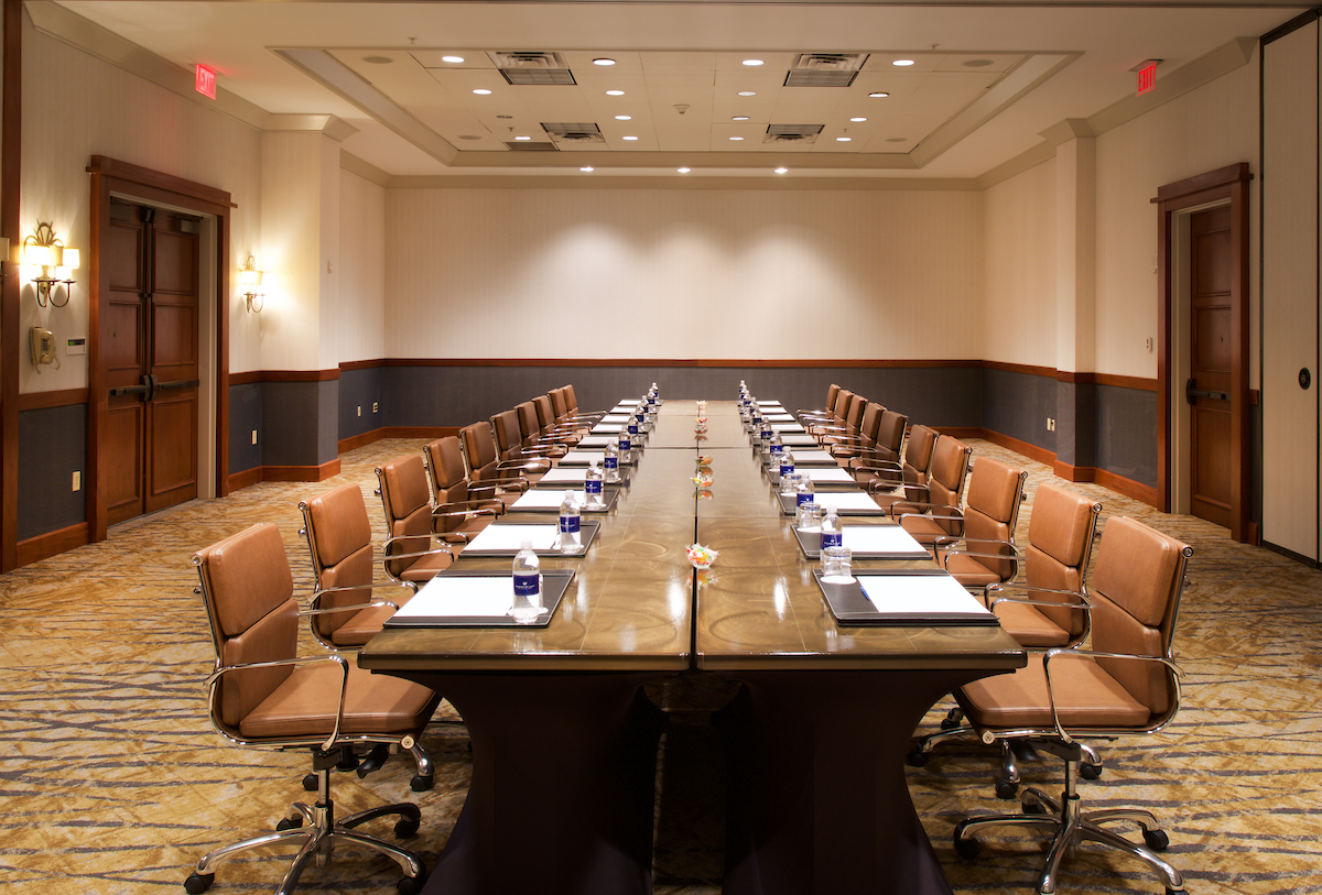 Meeting space for large groups in the Texas hill country.