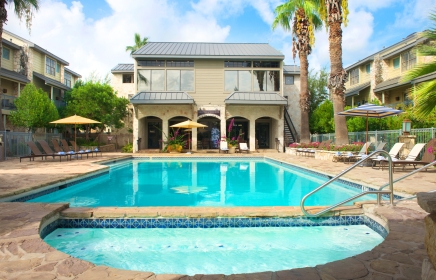 Adult only pool connected to Paseo Fitness Center