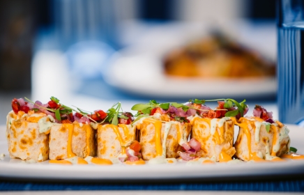 Dinner dish at Waterfront Bar and Grill at Horseshoe Bay Resort