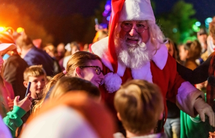 Santa with children.