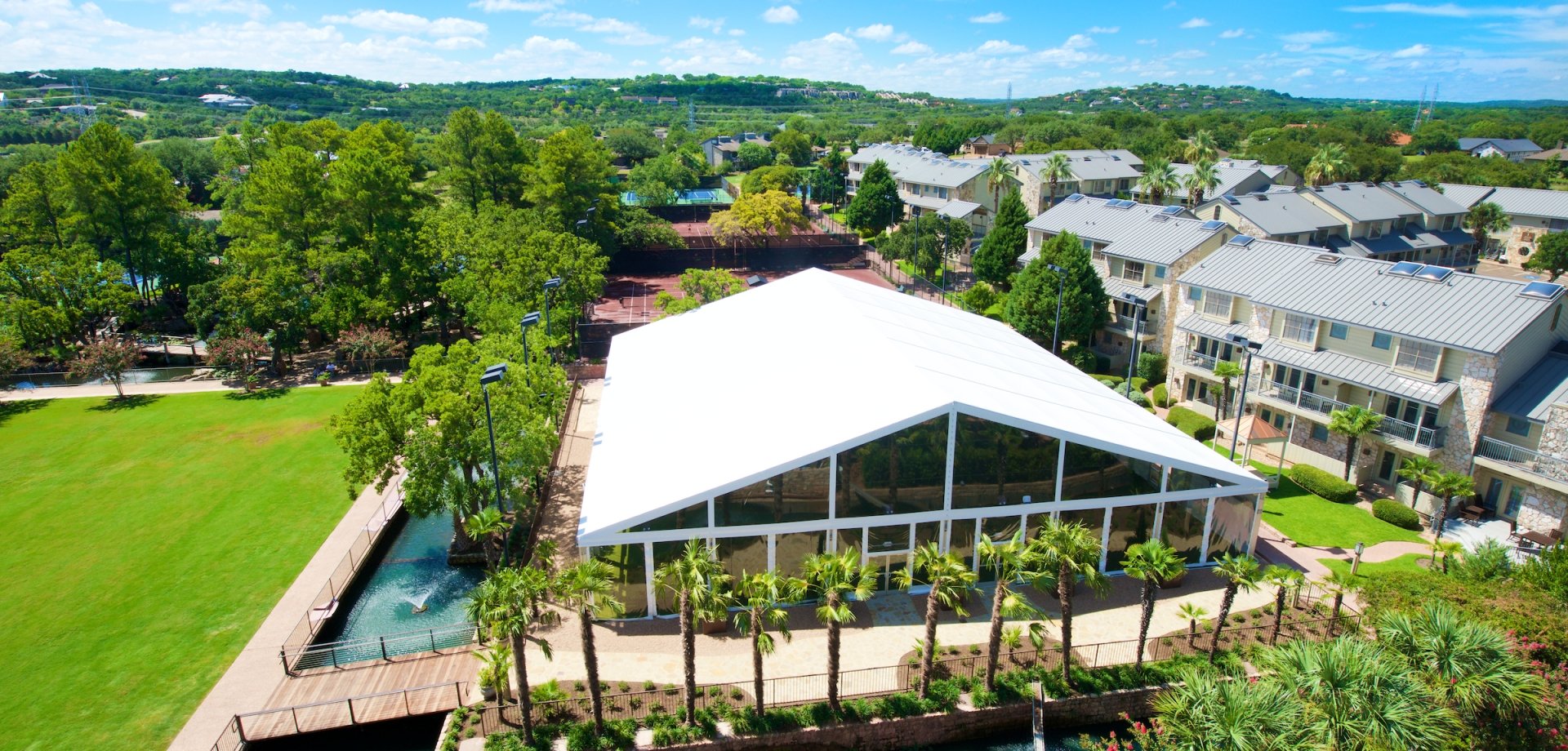 large pavilion space to hold events and parties in the Texas Hill Country.