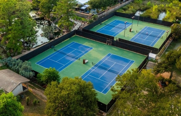 Tennis courts at Horseshoe bay resort