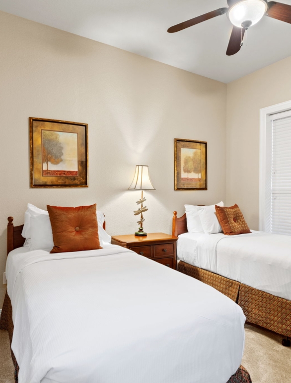 A bedroom view of a condo at Horseshoe Bay Resort