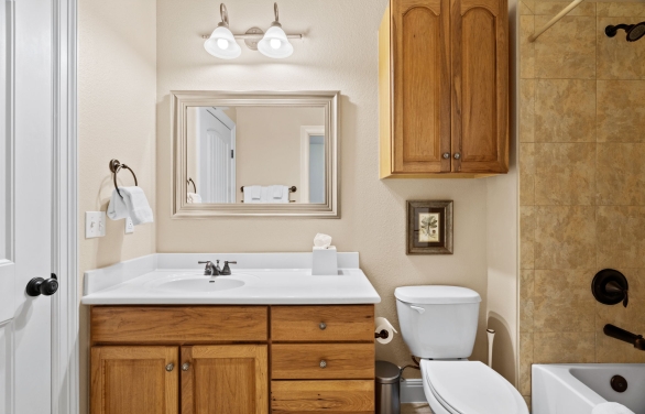 A bathroom view of a condo at Horseshoe Bay Resort