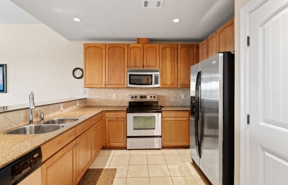 A Kitchen view of a condo at Horseshoe Bay Resort