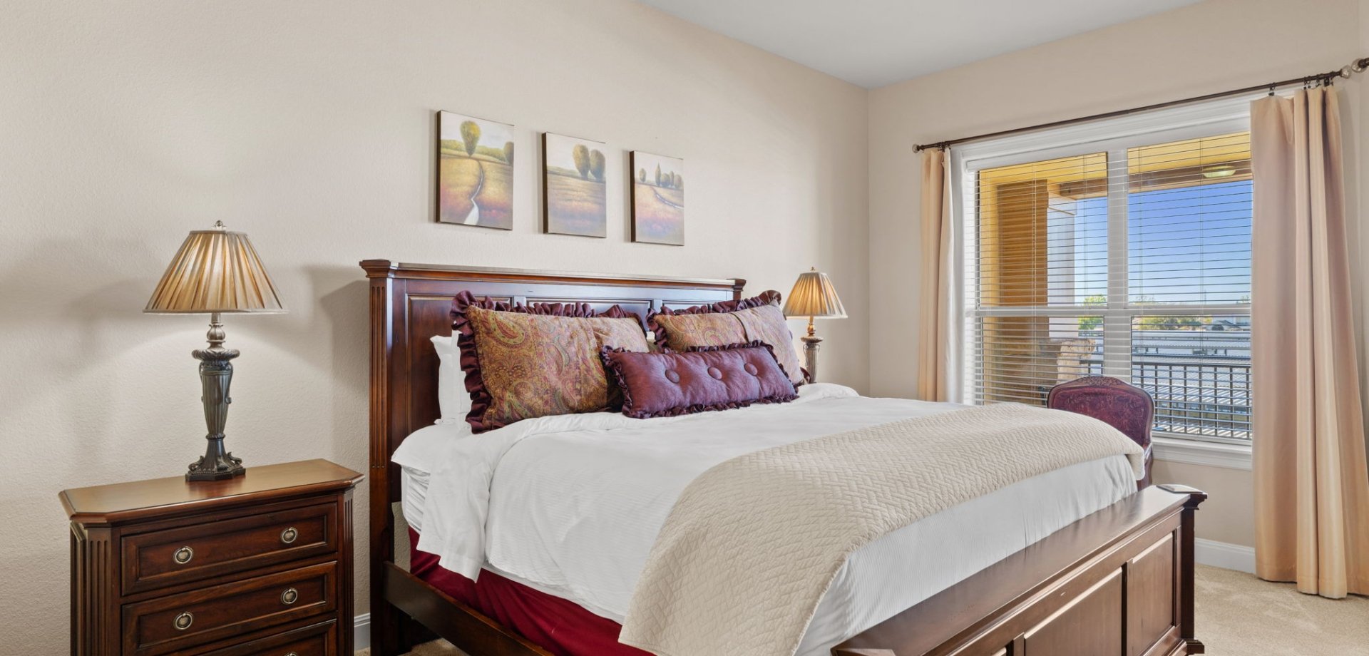 A bedroom view of a condo at Horseshoe Bay Resort