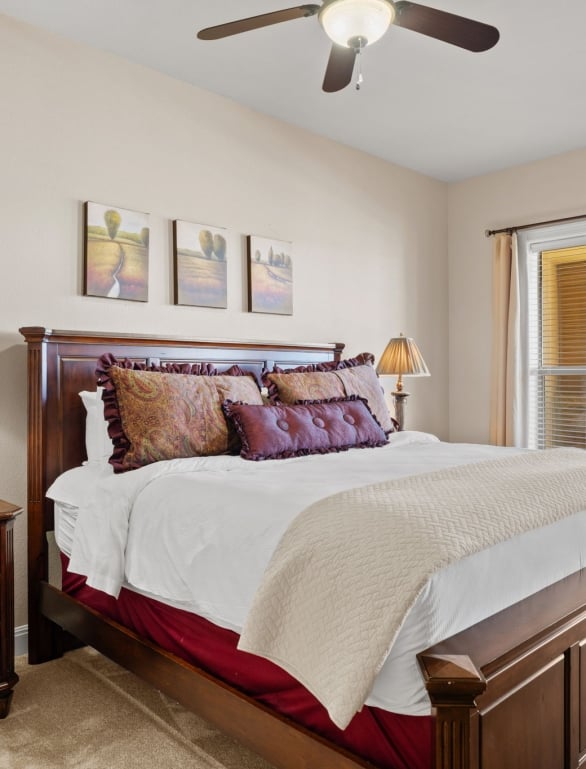 A bedroom view of a condo at Horseshoe Bay Resort