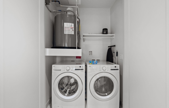 Cobalt Condo laundry room at Horseshoe Bay Resort