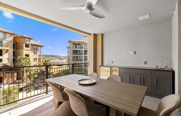 Cobalt Condo patio at Horseshoe Bay Resort