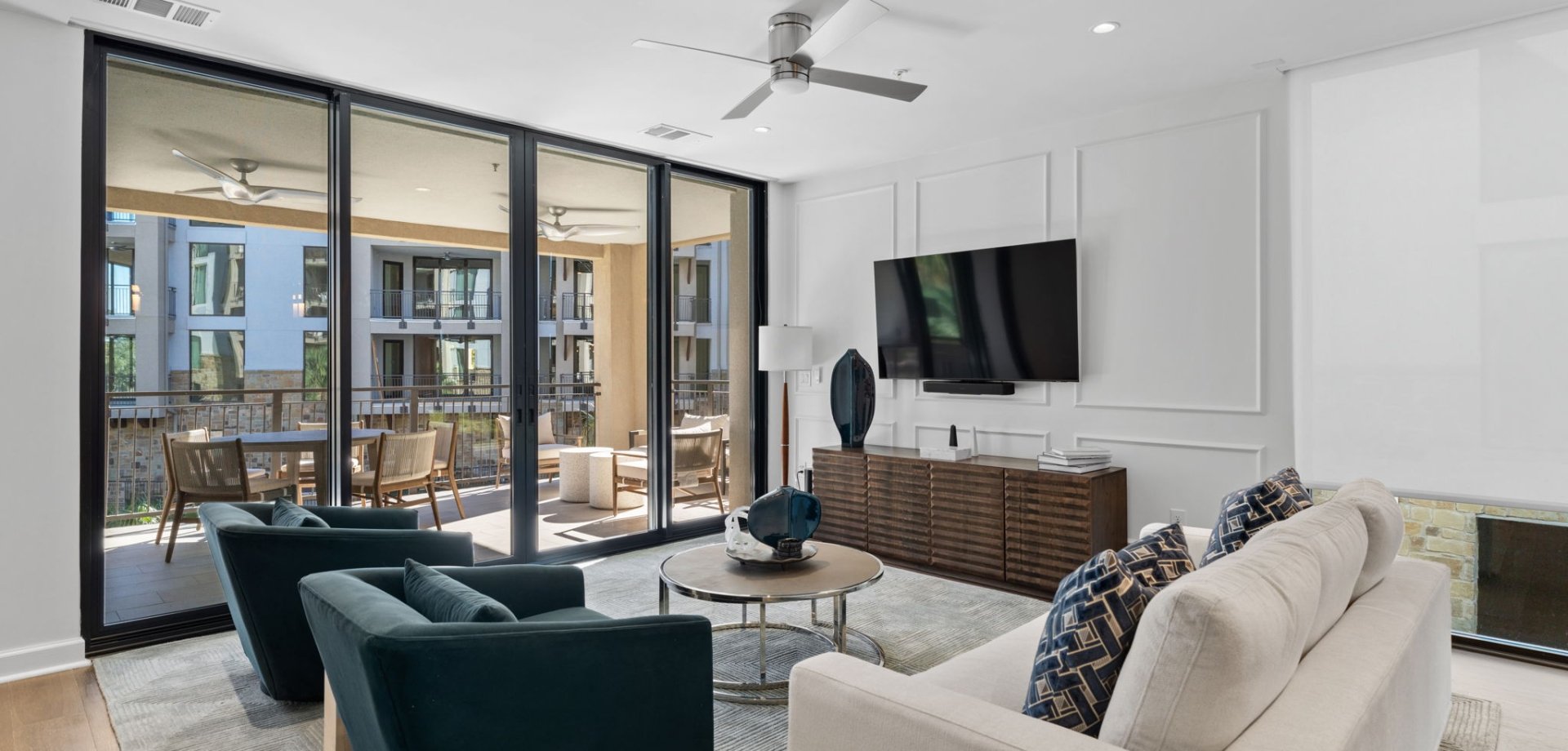 Navy Condo living room at Horseshoe Bay Resort
