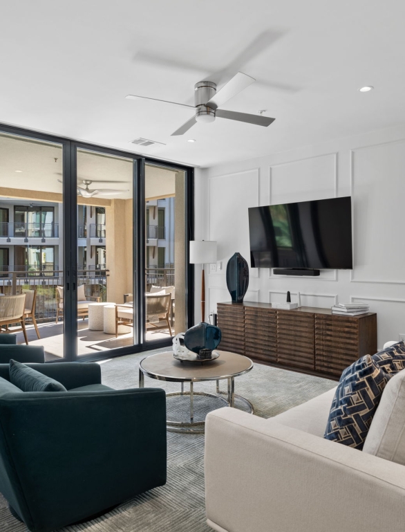 Navy Condo living room at Horseshoe Bay Resort