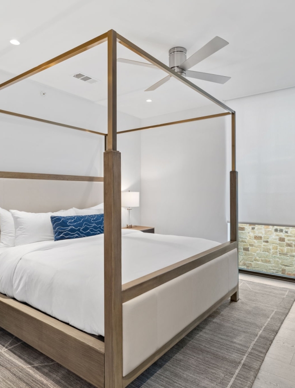 Navy Mother Suite bedroom at Horseshoe Bay Resort