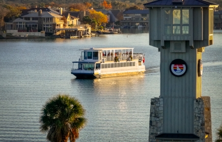 Ladybird II with a group of people on board out for a ride