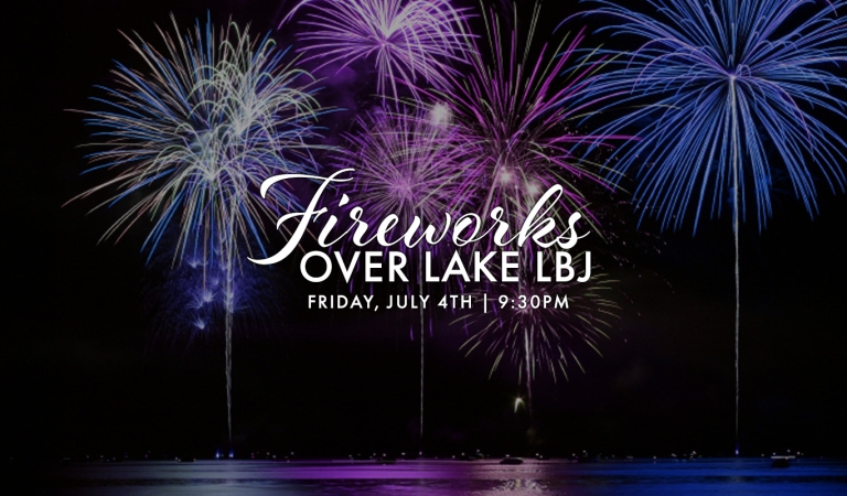 fireworks over lake LBJ friday july 4th 9:30 PM