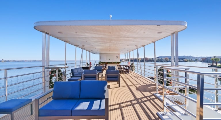 patio view on board the lady bird II