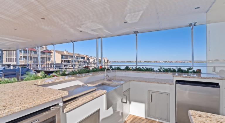 kitchen area inside the lady bird II yacht
