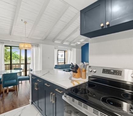 kitchen area in a condo at horseshoe bay resort