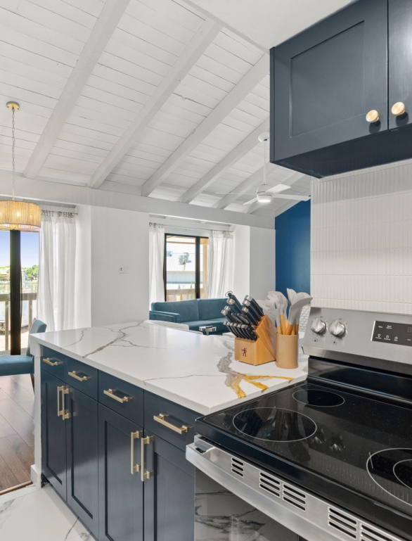 kitchen area in a condo at horseshoe bay resort