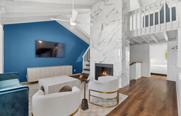 living room area in a condo at horseshoe bay resort