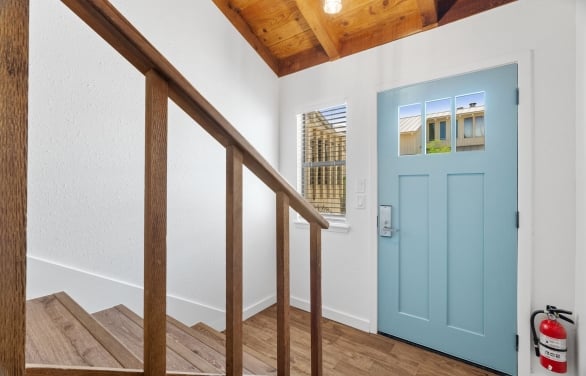 entrance to a condo available for rent at horseshoe bay resort