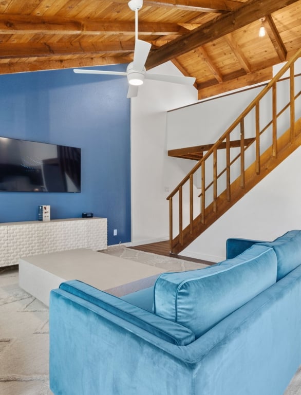 living room in a condo at horseshoe bay resort