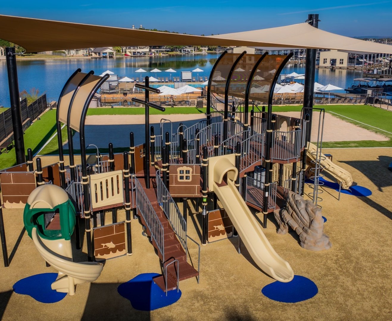Kids pirate theme playground at Horseshoe Bay Resort
